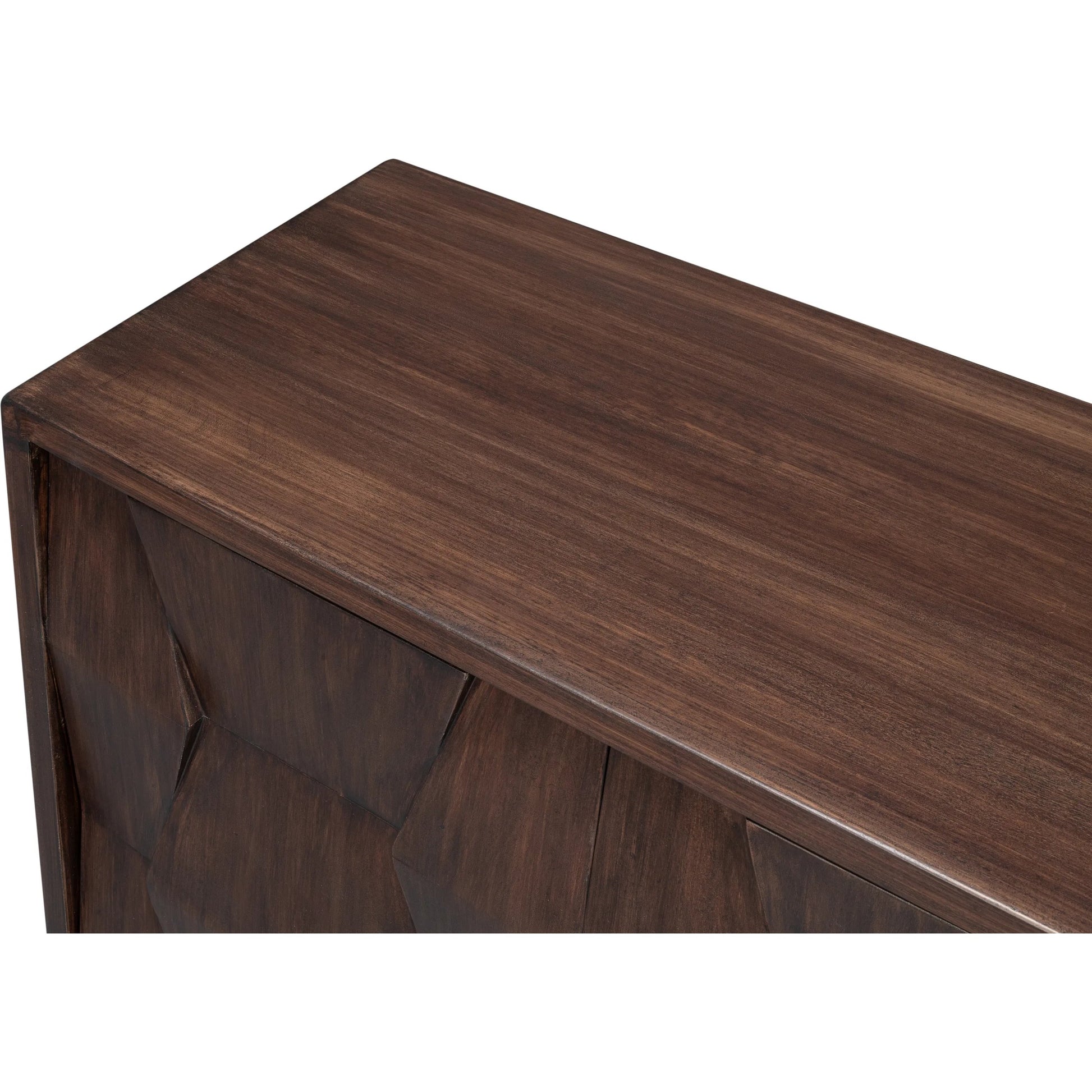 Preston Four Door Sideboard by Sarreid Ltd. in brown. Made from mango wood in a traditional style.