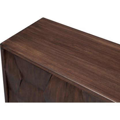 Preston Four Door Sideboard by Sarreid Ltd. in brown. Made from mango wood in a traditional style.