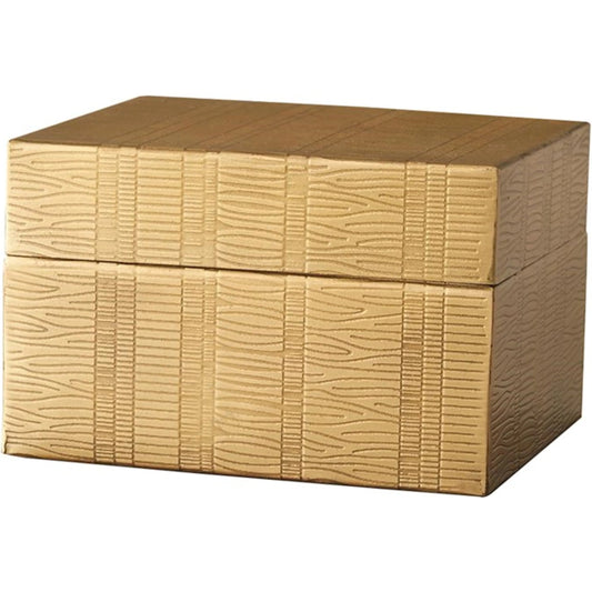 Kokoro Etched Box by Global Views in brass. Made from iron in a eclectic & global style.