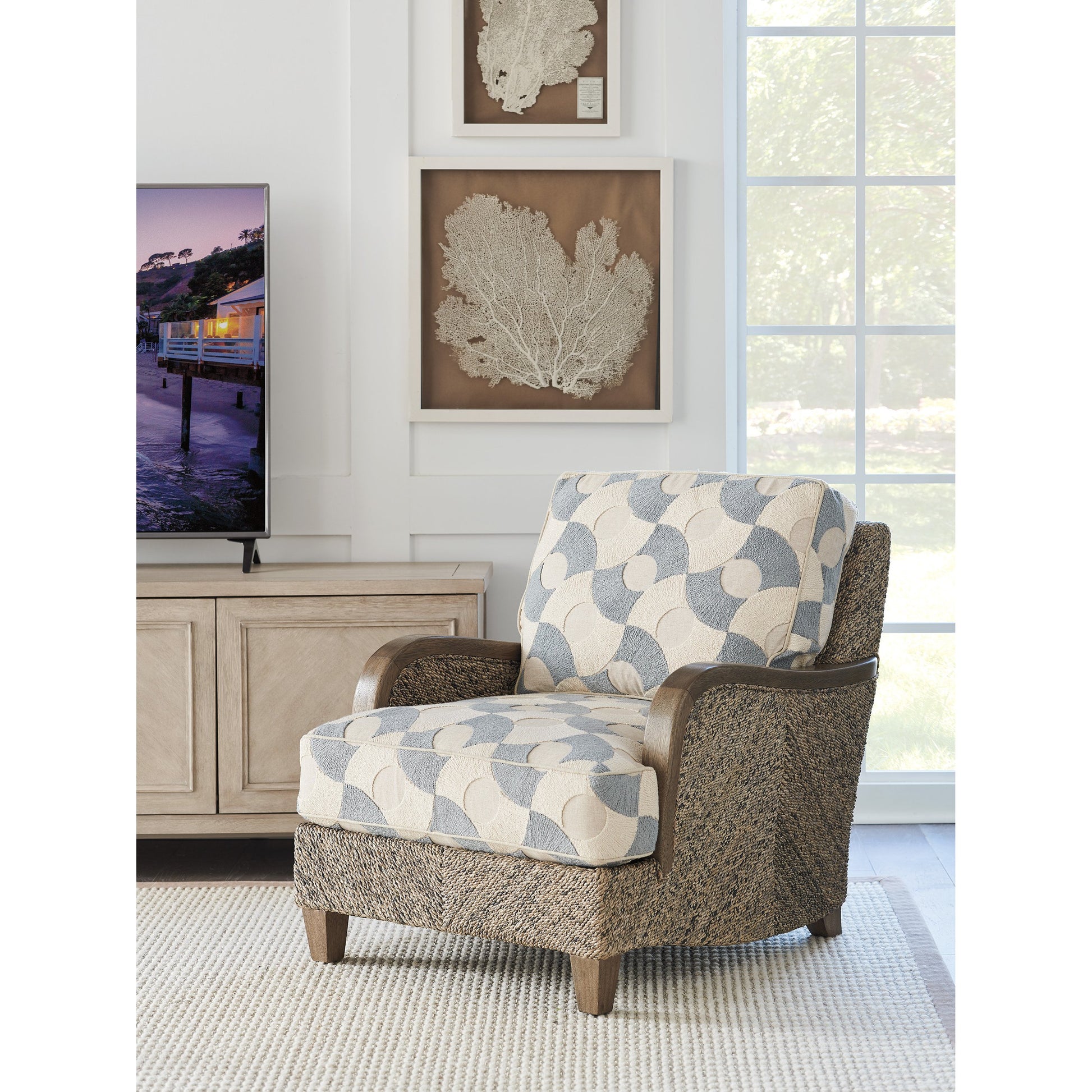 Thayer Chair by Lexington in dark natural. Made from unique in a coastal style.