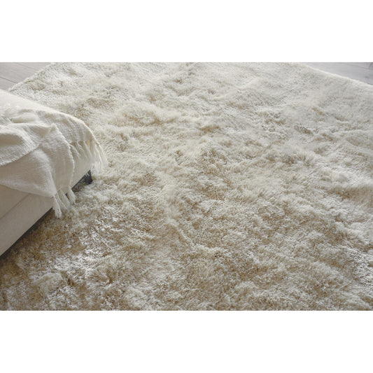 Sumo Shag 5382 Rug by Exquisite Rugs in ivory. Made from polyester, microfiber in a unique style.