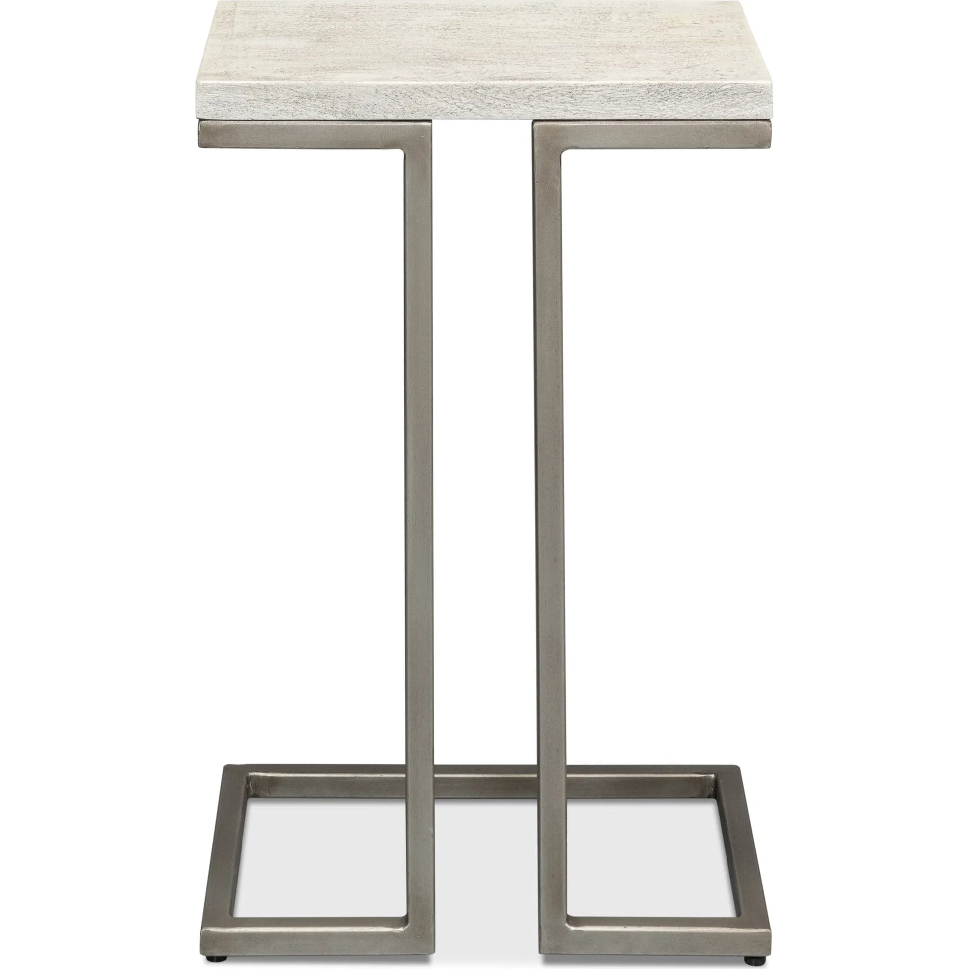 Ponie End Table by Sarreid Ltd. in grey. Made from iron, mango wood in a modern style.