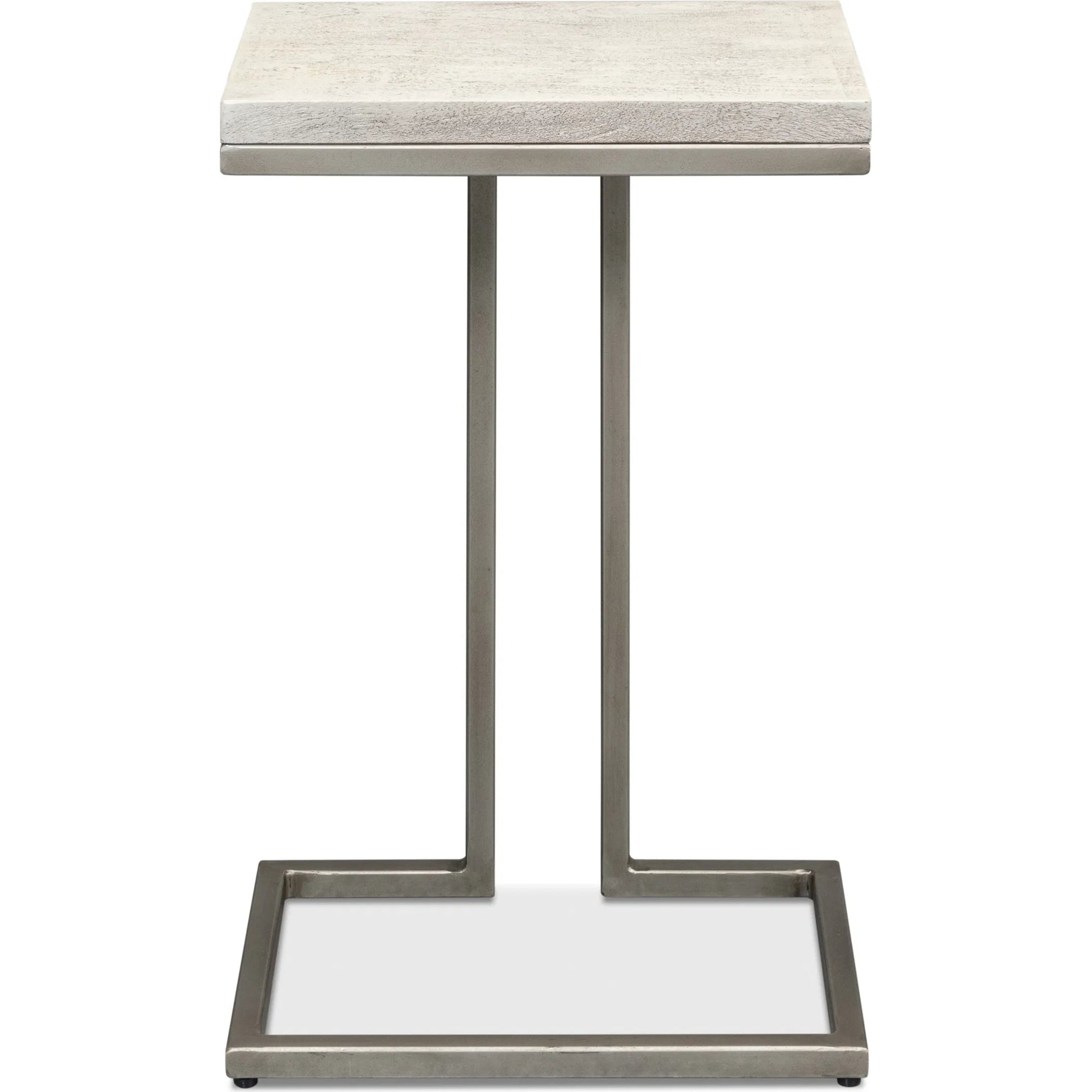 Ponie End Table by Sarreid Ltd. in grey. Made from iron, mango wood in a modern style.