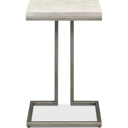 Ponie End Table by Sarreid Ltd. in grey. Made from iron, mango wood in a modern style.
