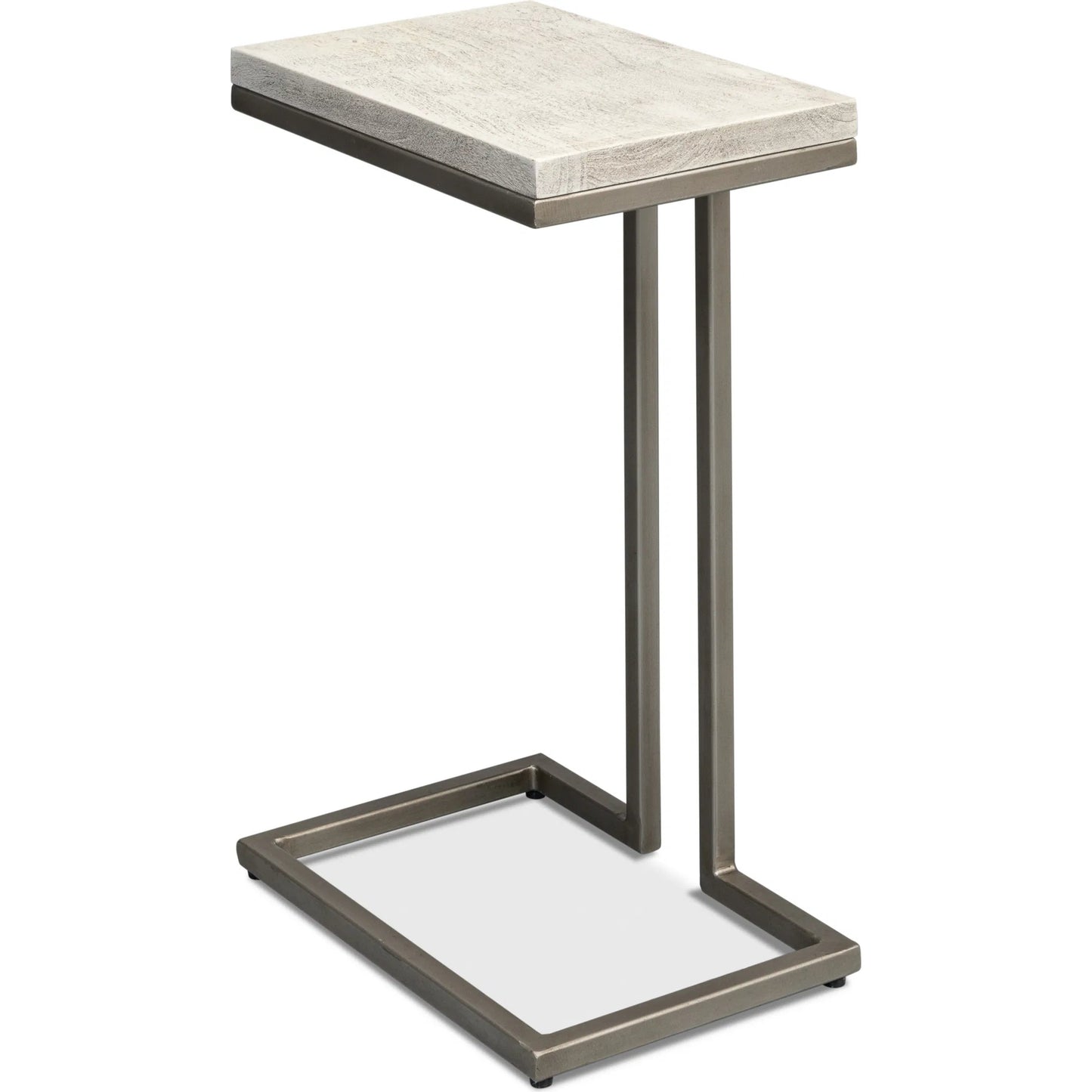 006 SI-2372562 | Additional Silo | Ponie End Table by Sarreid Ltd. in grey. Made from iron, mango wood in a modern style.