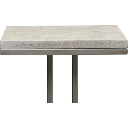Ponie End Table by Sarreid Ltd. in grey. Made from iron, mango wood in a modern style.