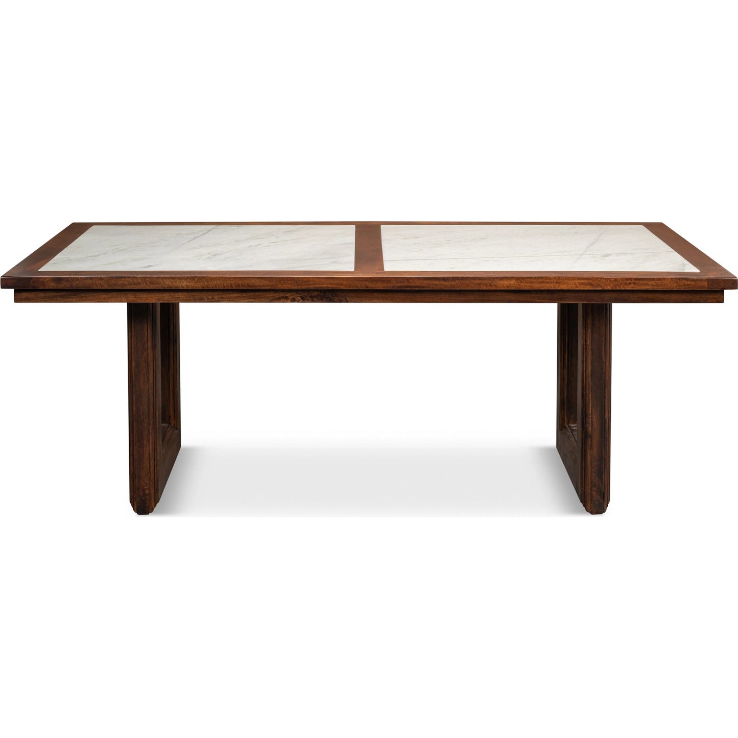 003 SI-2372592 | Additional Silo | Versatilis Dining Table by Sarreid Ltd. in brown. Made from mango base with marble top in a modern style.