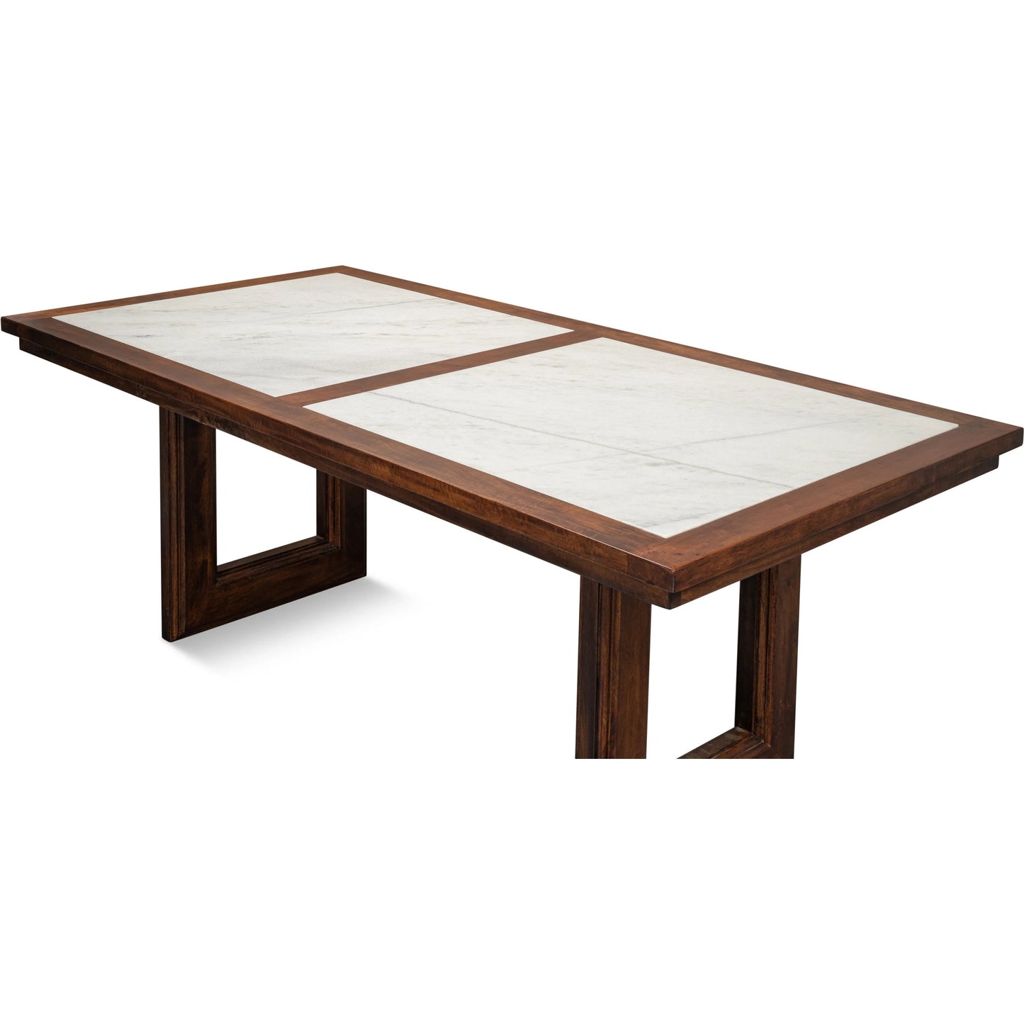 005 SI-2372592 | Additional Silo | Versatilis Dining Table by Sarreid Ltd. in brown. Made from mango base with marble top in a modern style.