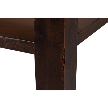 Versatilis Console Table by Sarreid Ltd. in brown. Made from mango base with marble top in a modern style.