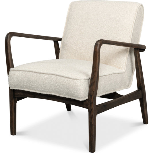 Ryder Chair by Sarreid Ltd. in ivory. Made from 100% polyester, ash in a modern style.