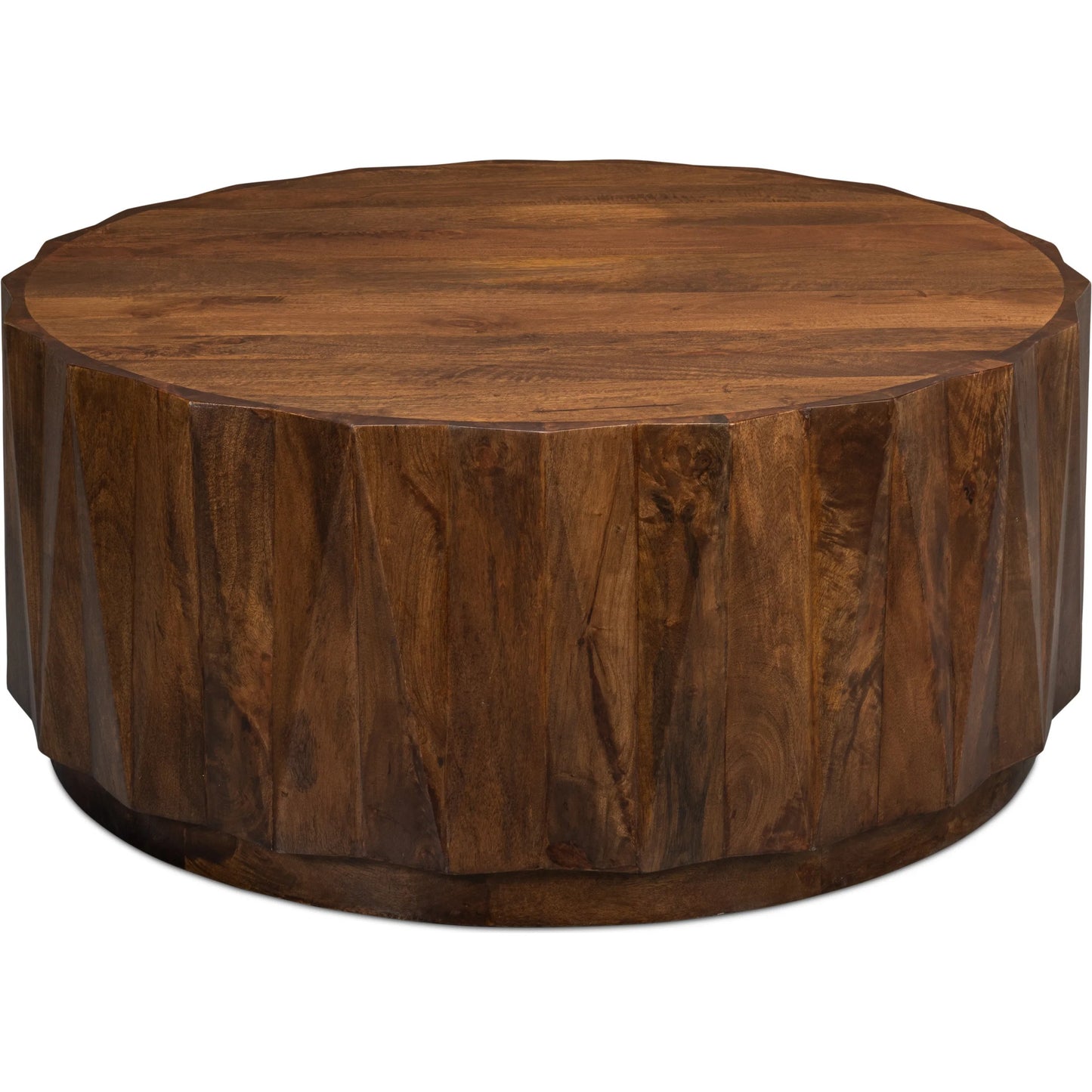 000 SI-2372491 | Primary Silo | Denali Round Cocktail Table by Sarreid Ltd. in brown. Made from mango wood in a transitional style.