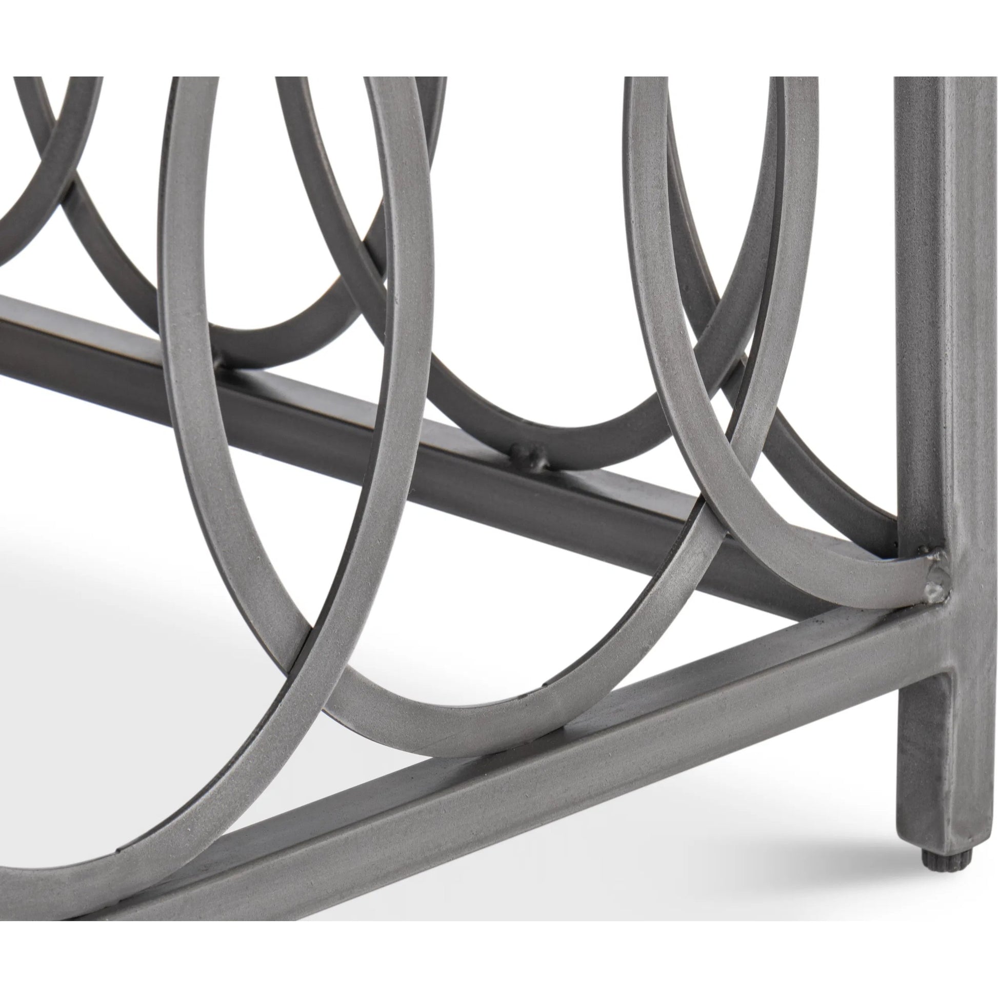 Olympia Square Coffee Table by Sarreid Ltd. in old iron. Made from iron, white banswara marble top in a modern style.