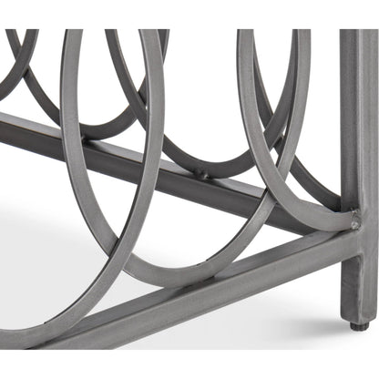 Olympia Square Coffee Table by Sarreid Ltd. in old iron. Made from iron, white banswara marble top in a modern style.
