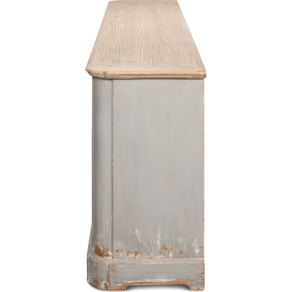 Karlsson Antique Swedish Grey Sideboard by Sarreid Ltd. in grey. Made from old pine in a traditional style.