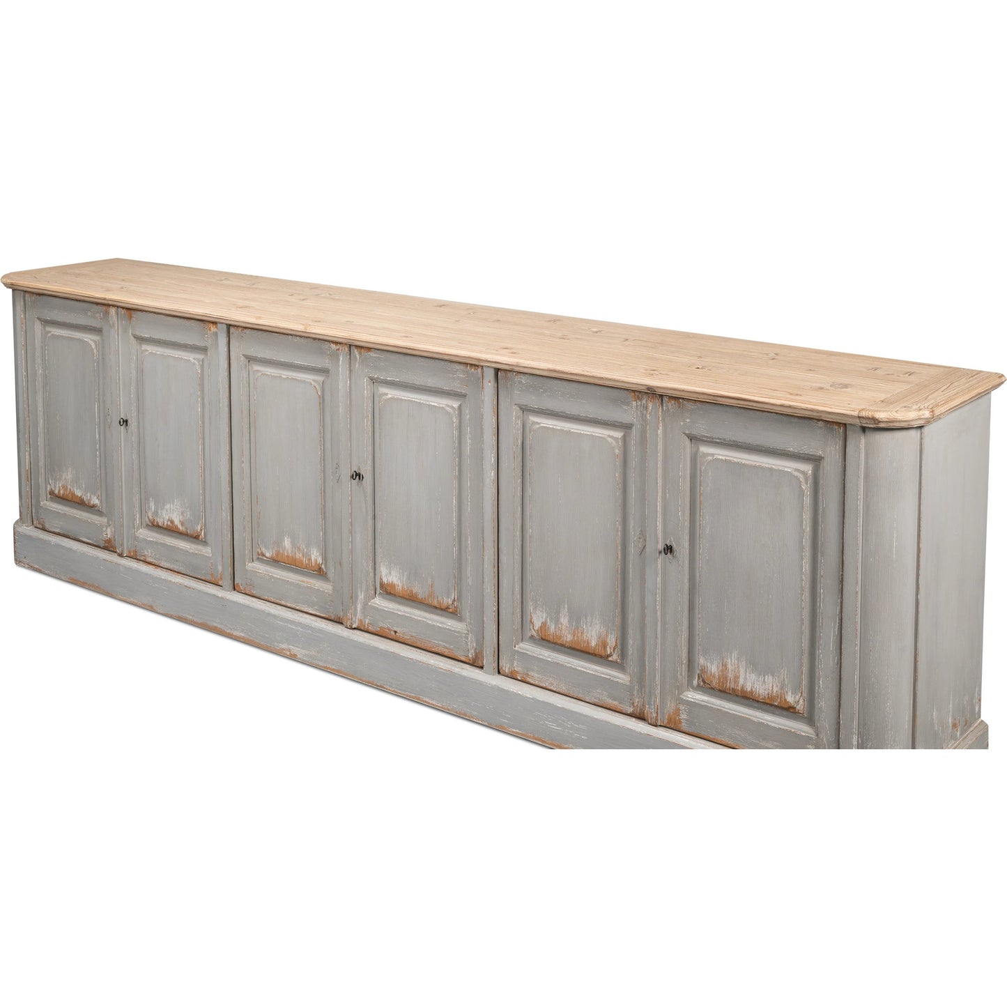 002 SI-2372529 | Additional Silo | Karlsson Antique Swedish Grey Sideboard by Sarreid Ltd. in grey. Made from old pine in a traditional style.