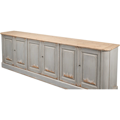 Karlsson Antique Swedish Grey Sideboard by Sarreid Ltd. in grey. Made from old pine in a traditional style.