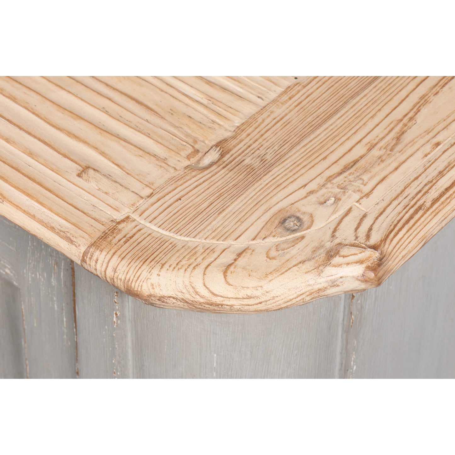 012 SI-2372529 | Closeup | Karlsson Antique Swedish Grey Sideboard by Sarreid Ltd. in grey. Made from old pine in a traditional style.