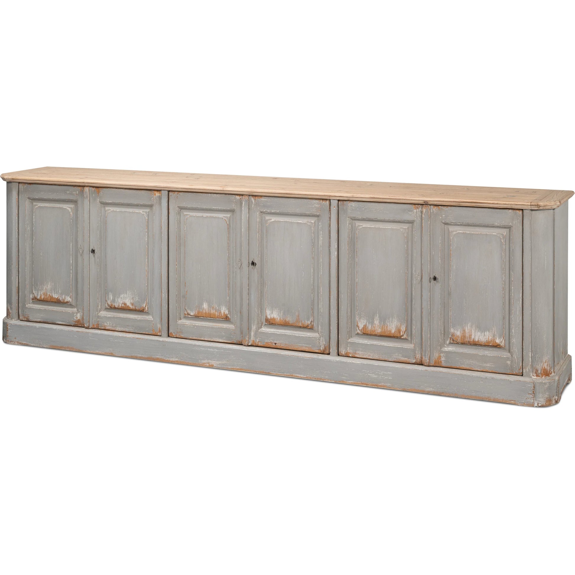 Karlsson Antique Swedish Grey Sideboard by Sarreid Ltd. in grey. Made from old pine in a traditional style.