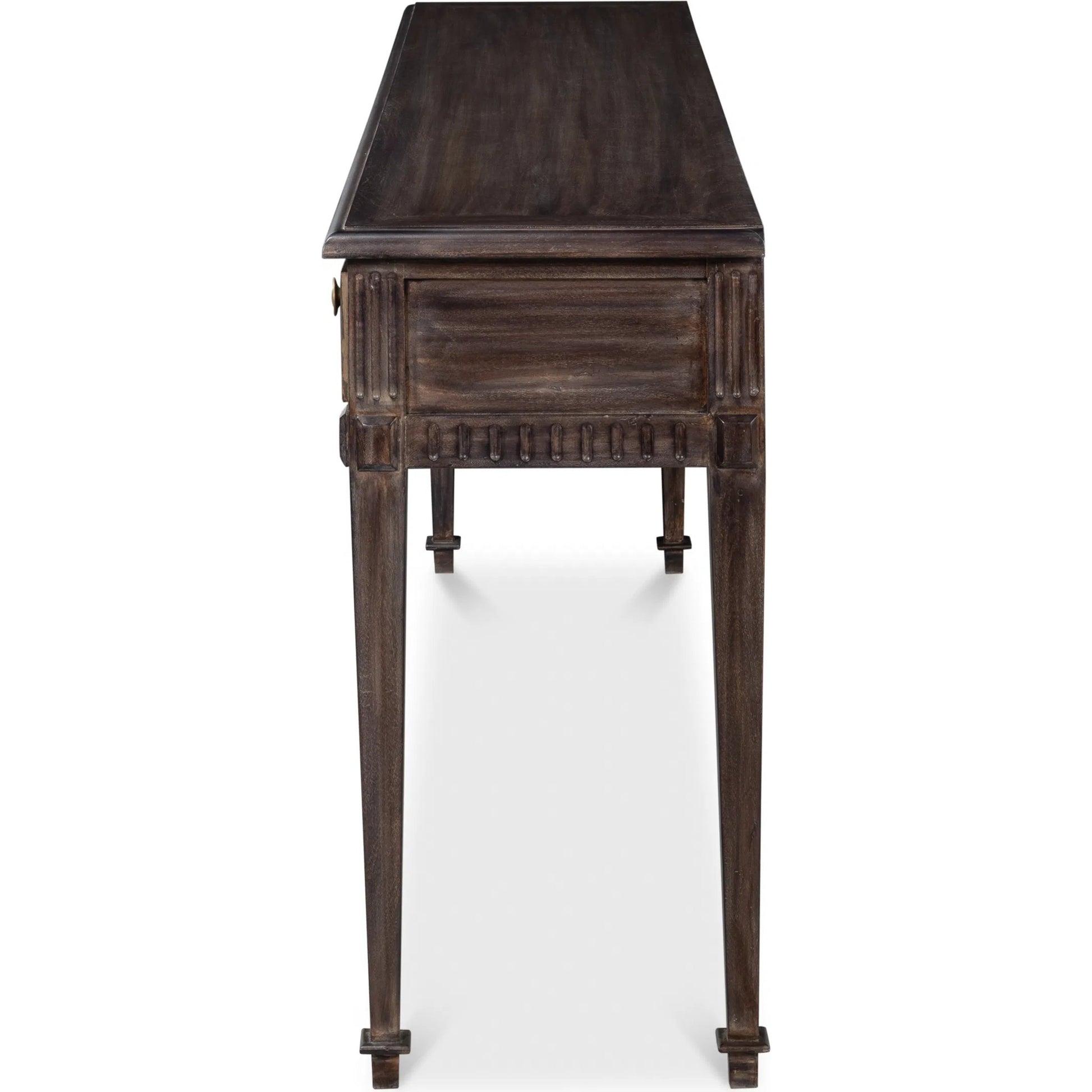 Details Console Table by Sarreid Ltd. in bluemoon. Made from acacia wood in a unique style.