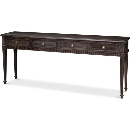Details Console Table by Sarreid Ltd. in bluemoon. Made from acacia wood in a unique style.
