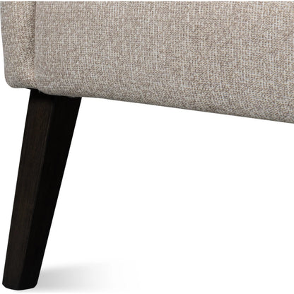 Bronson Tub Chair by Sarreid Ltd. in beige. Made from beech wood, fabric, leather in a transitional style.