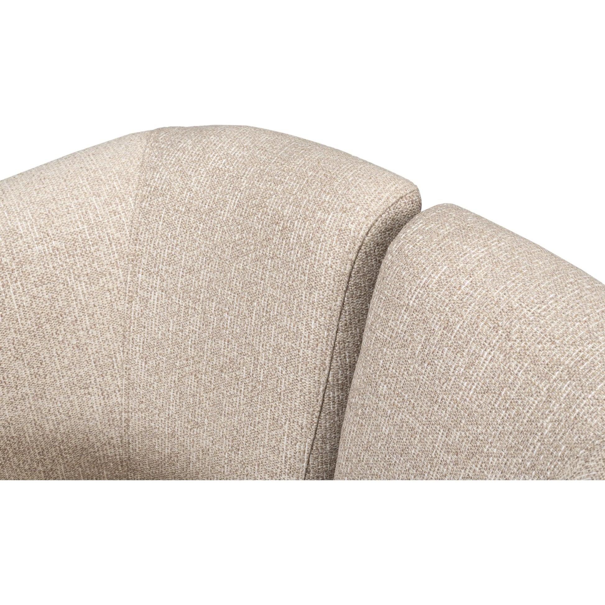 Bronson Tub Chair by Sarreid Ltd. in beige. Made from beech wood, fabric, leather in a transitional style.