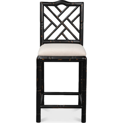 Brighton Counter Stool by Sarreid Ltd. in linen fabric. Made from unique in a unique style.