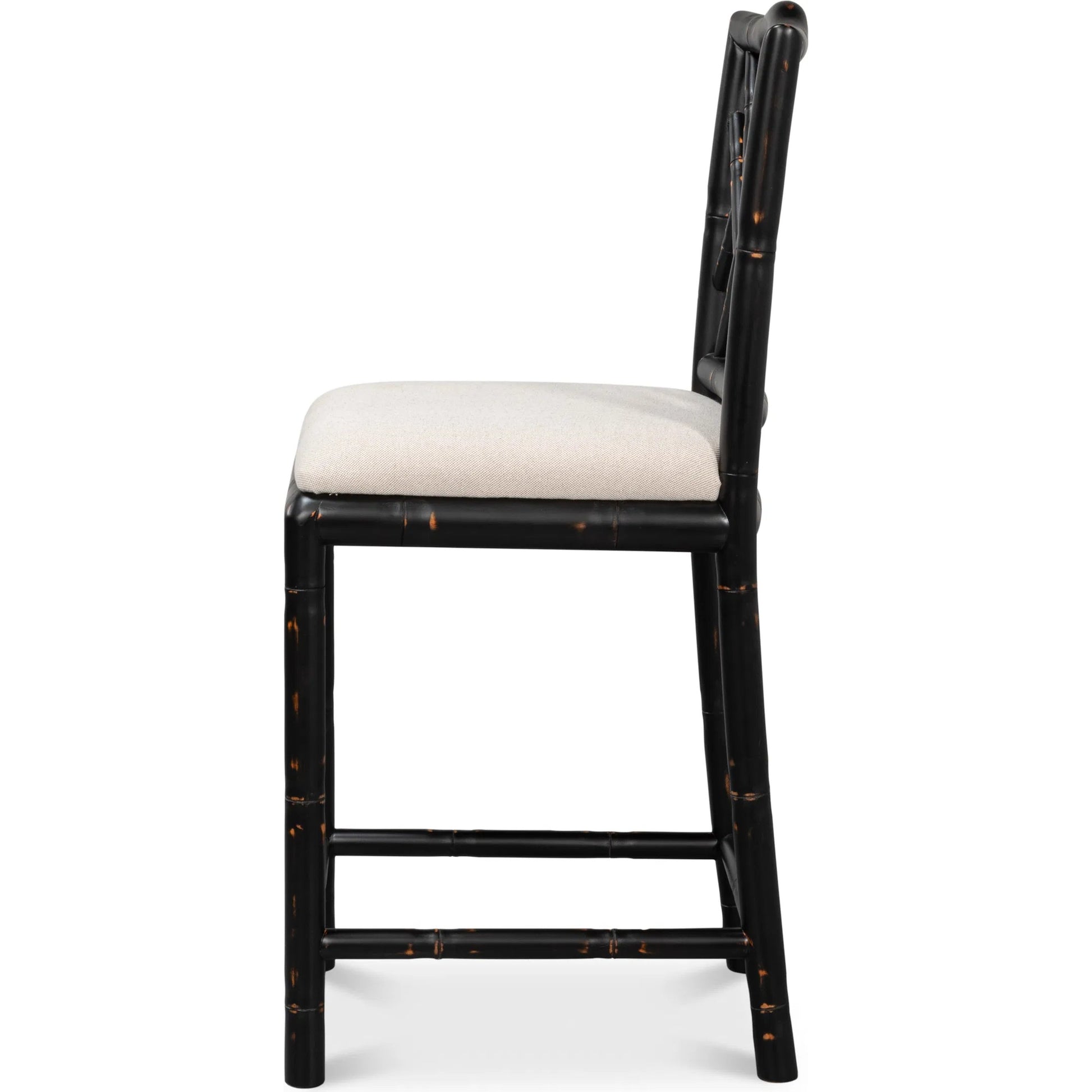 Brighton Counter Stool by Sarreid Ltd. in linen fabric. Made from unique in a unique style.
