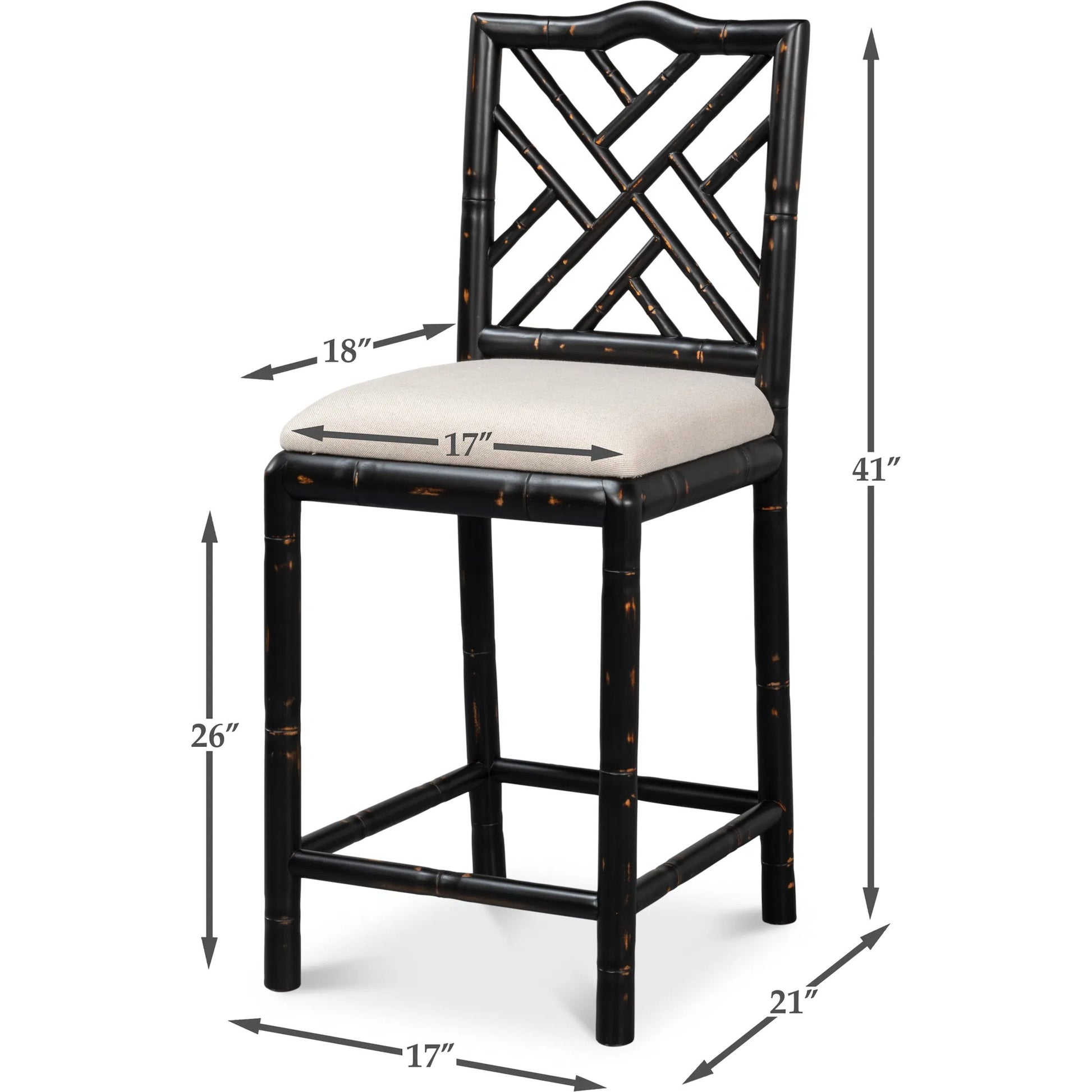 Brighton Counter Stool by Sarreid Ltd. in linen fabric. Made from unique in a unique style.