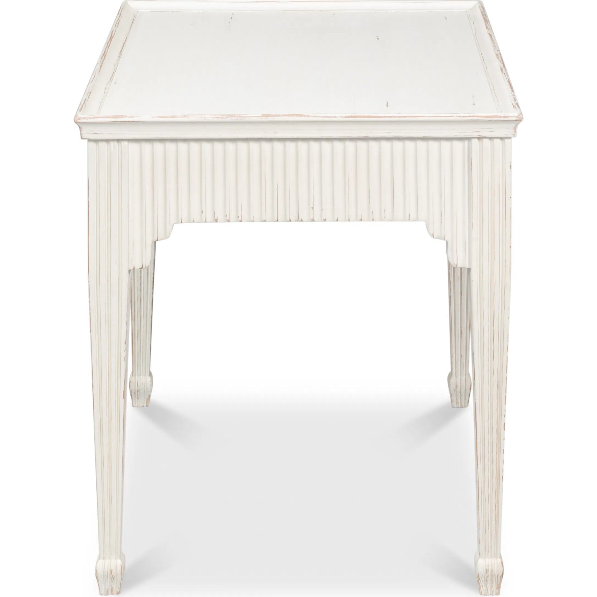 Jude Bungalow Side Table by Sarreid Ltd. in bungalow white. Made from white pine, fir in a traditional style.