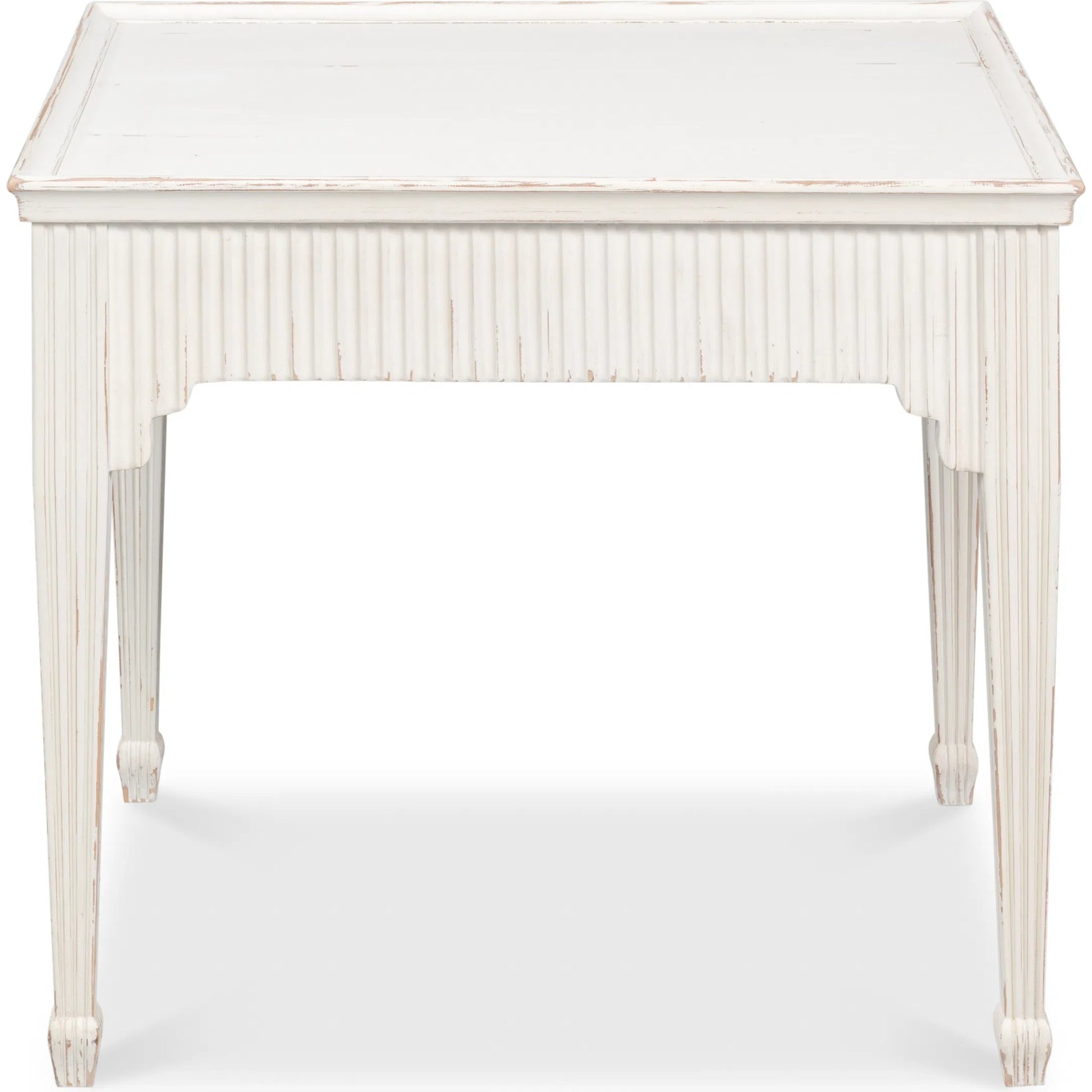 Jude Bungalow Side Table by Sarreid Ltd. in bungalow white. Made from white pine, fir in a traditional style.