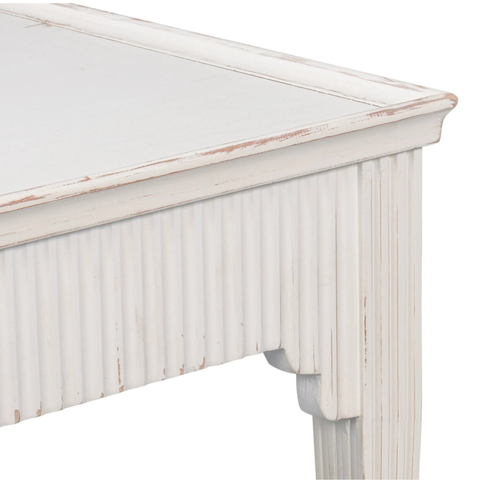 Jude Bungalow Side Table by Sarreid Ltd. in bungalow white. Made from white pine, fir in a traditional style.