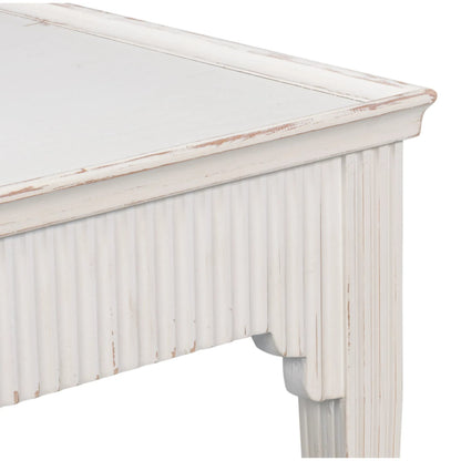 Jude Bungalow Side Table by Sarreid Ltd. in bungalow white. Made from white pine, fir in a traditional style.