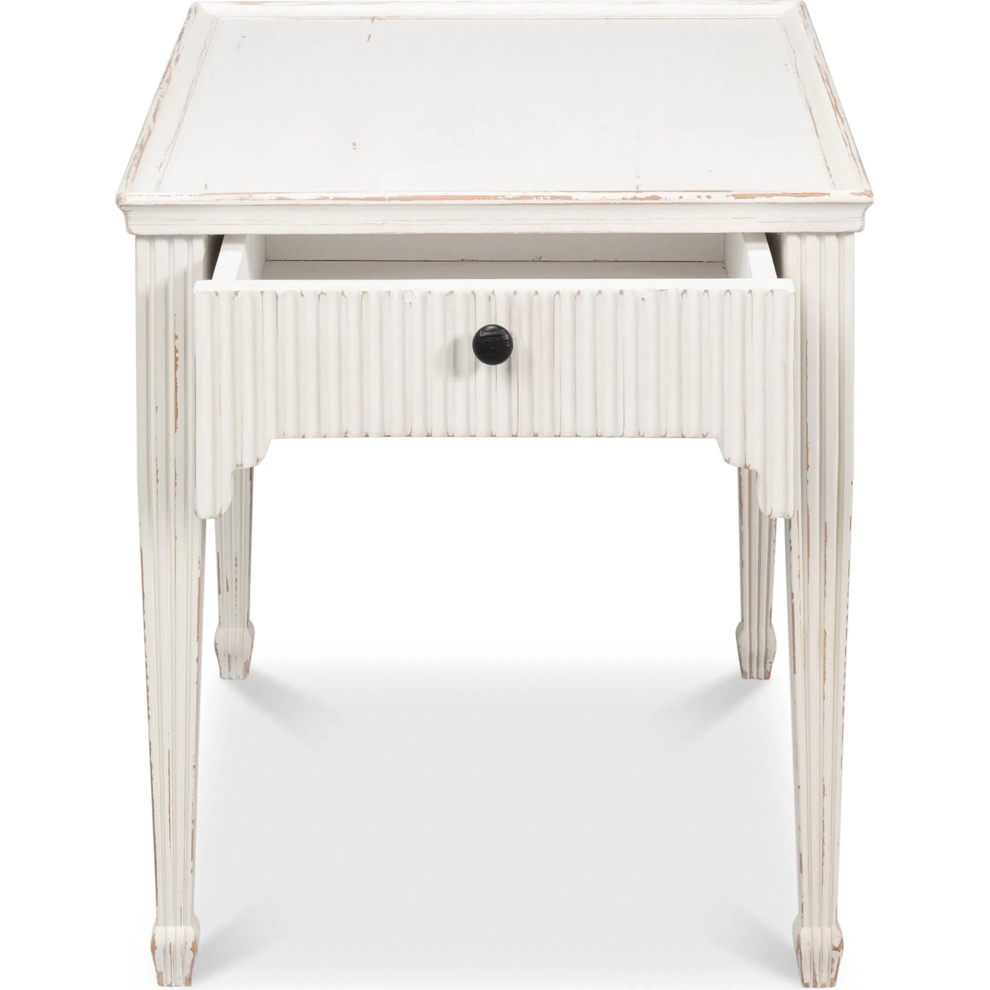 005 SI-2238509 | Additional Silo | Jude Bungalow Side Table by Sarreid Ltd. in bungalow white. Made from white pine, fir in a traditional style.