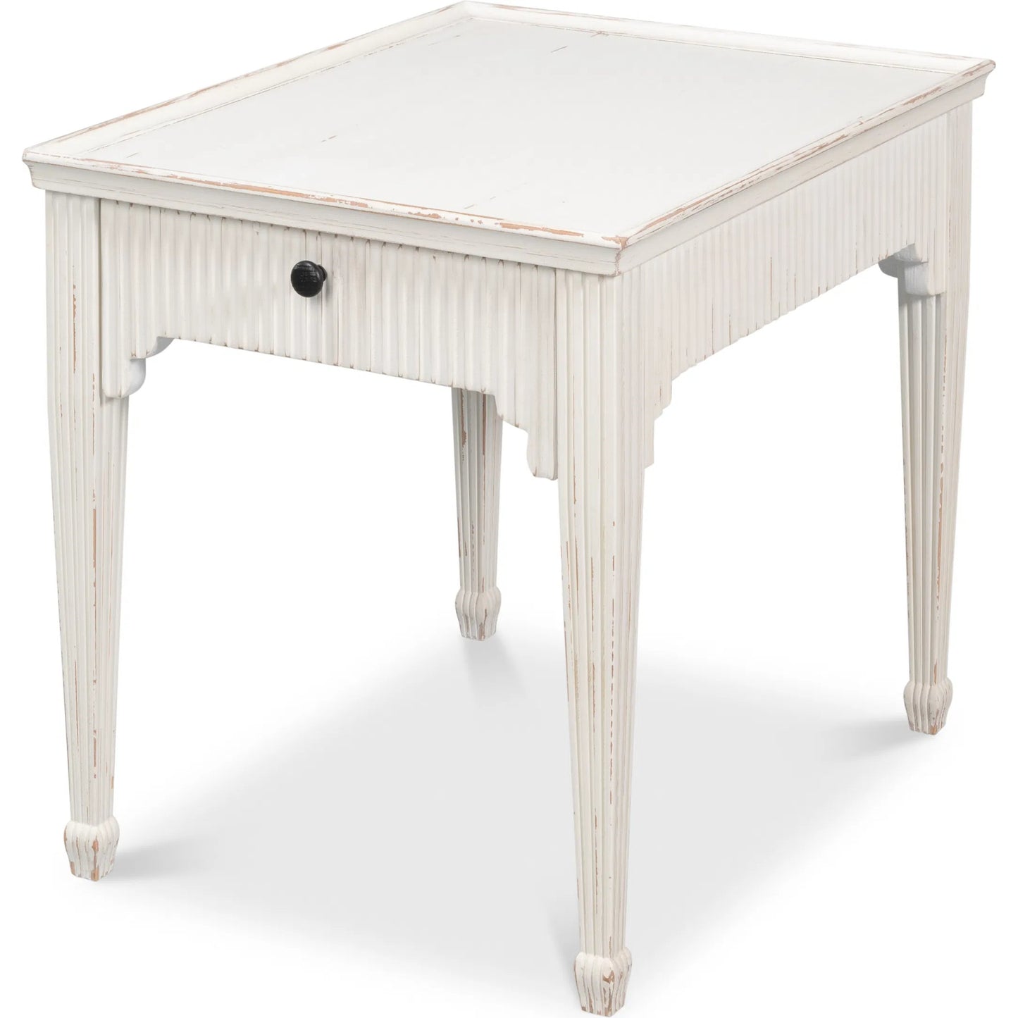 001 SI-2238509 | Primary Silo | Jude Bungalow Side Table by Sarreid Ltd. in bungalow white. Made from white pine, fir in a traditional style.