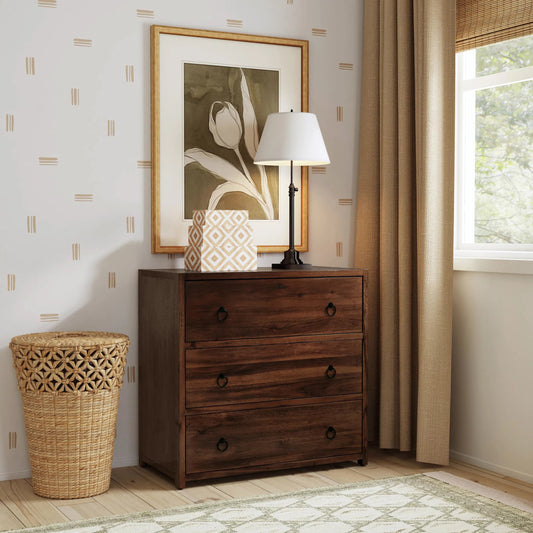 Lark Dresser by Butler Specialty Company in walnut. Made from acacia solids, rubberwood solids, mdf, plywood in a unique style.