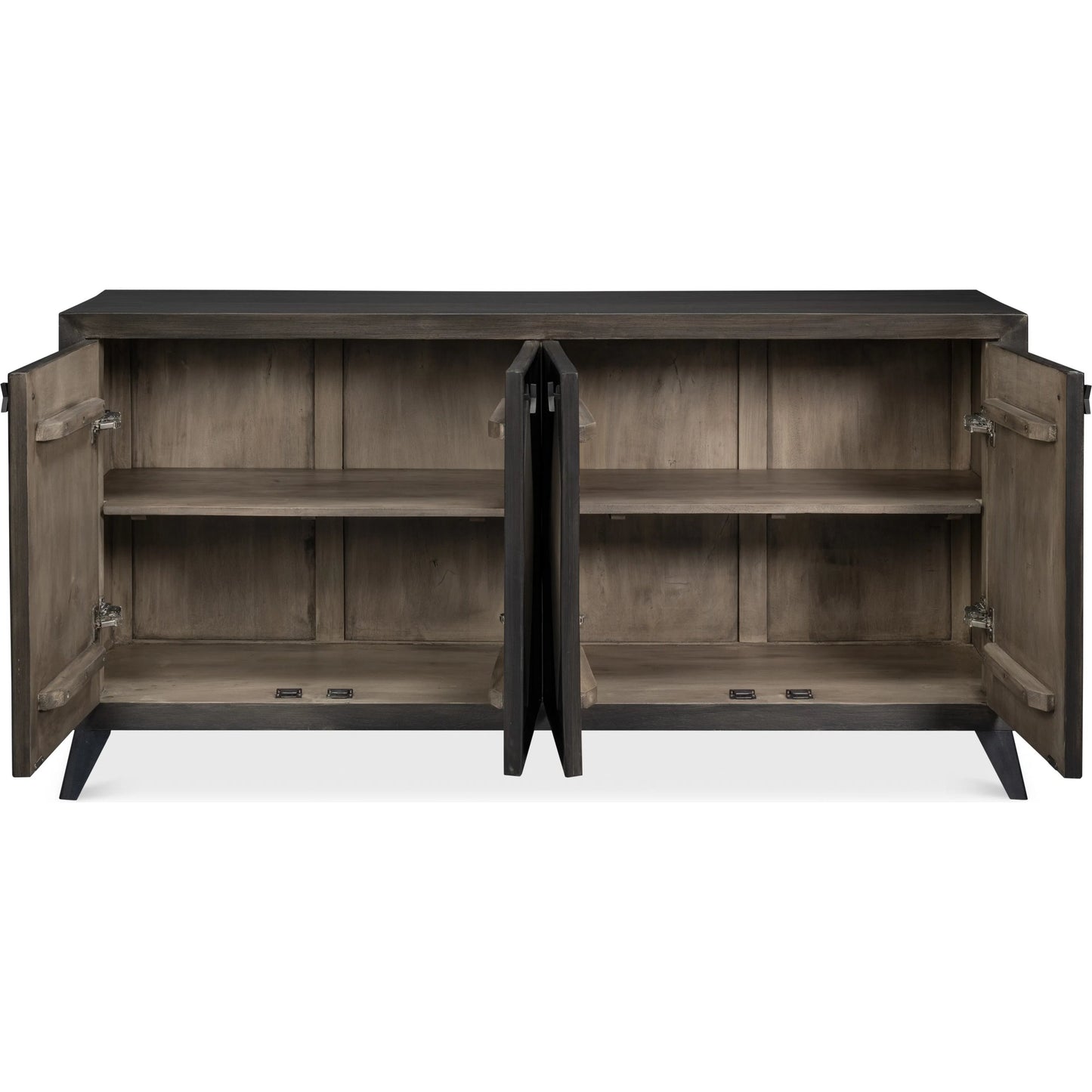 006 SI-2238519 | Additional Silo | Selma 4 Door Sideboard by Sarreid Ltd. in antique grey. Made from mango wood, metal in a modern style.