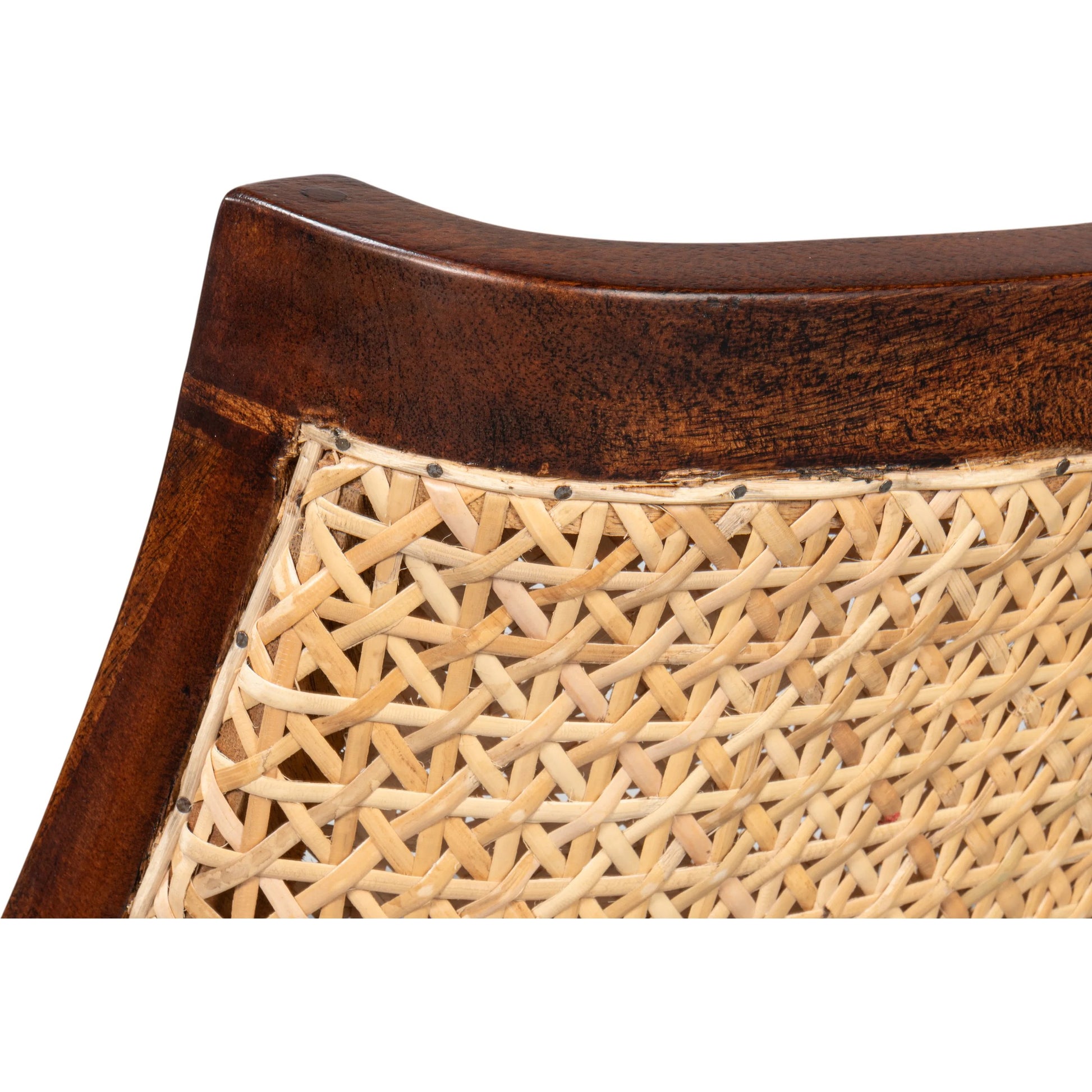 Pacora Lounge Chair by Sarreid Ltd. in brown. Made from mango wood in a rustic style.