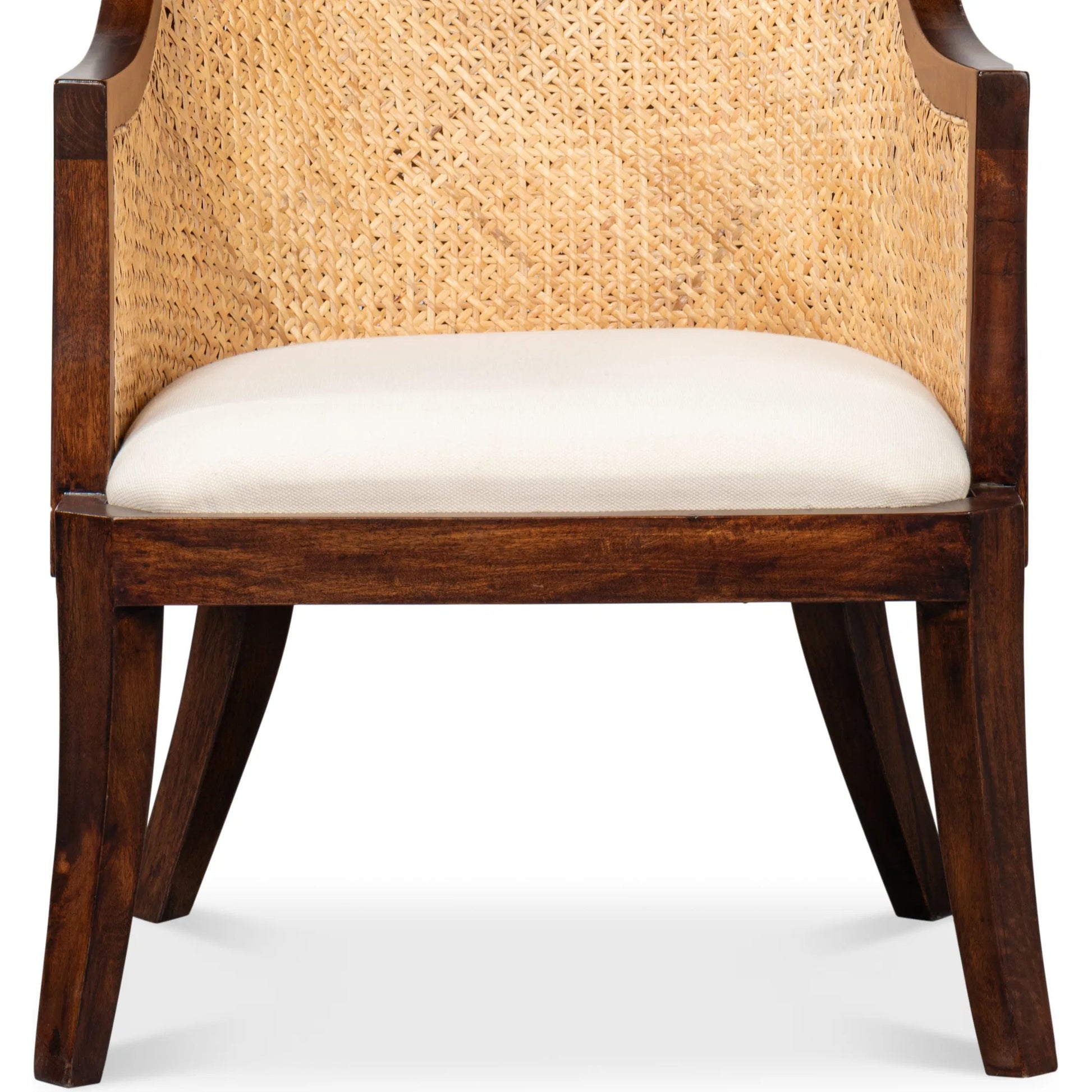 Pacora Lounge Chair by Sarreid Ltd. in brown. Made from mango wood in a rustic style.