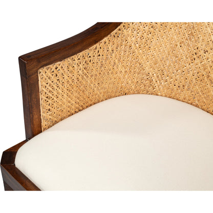 Pacora Lounge Chair by Sarreid Ltd. in brown. Made from mango wood in a rustic style.