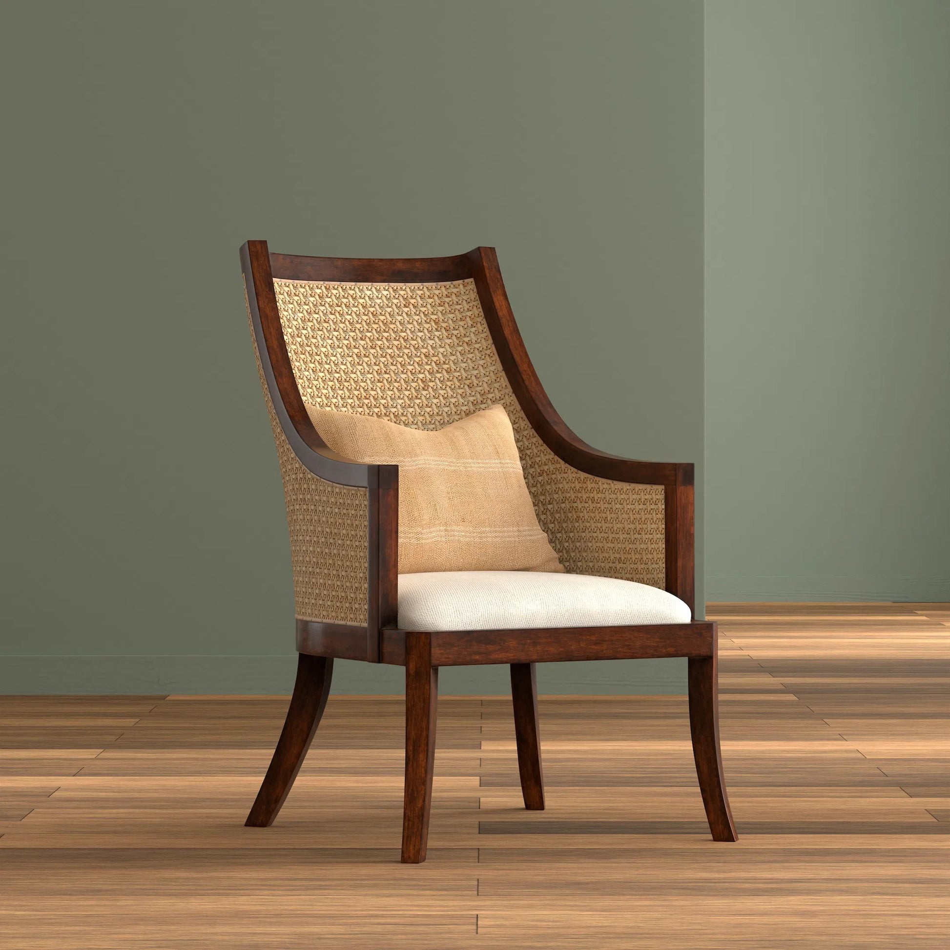 Pacora Lounge Chair by Sarreid Ltd. in brown. Made from mango wood in a rustic style.
