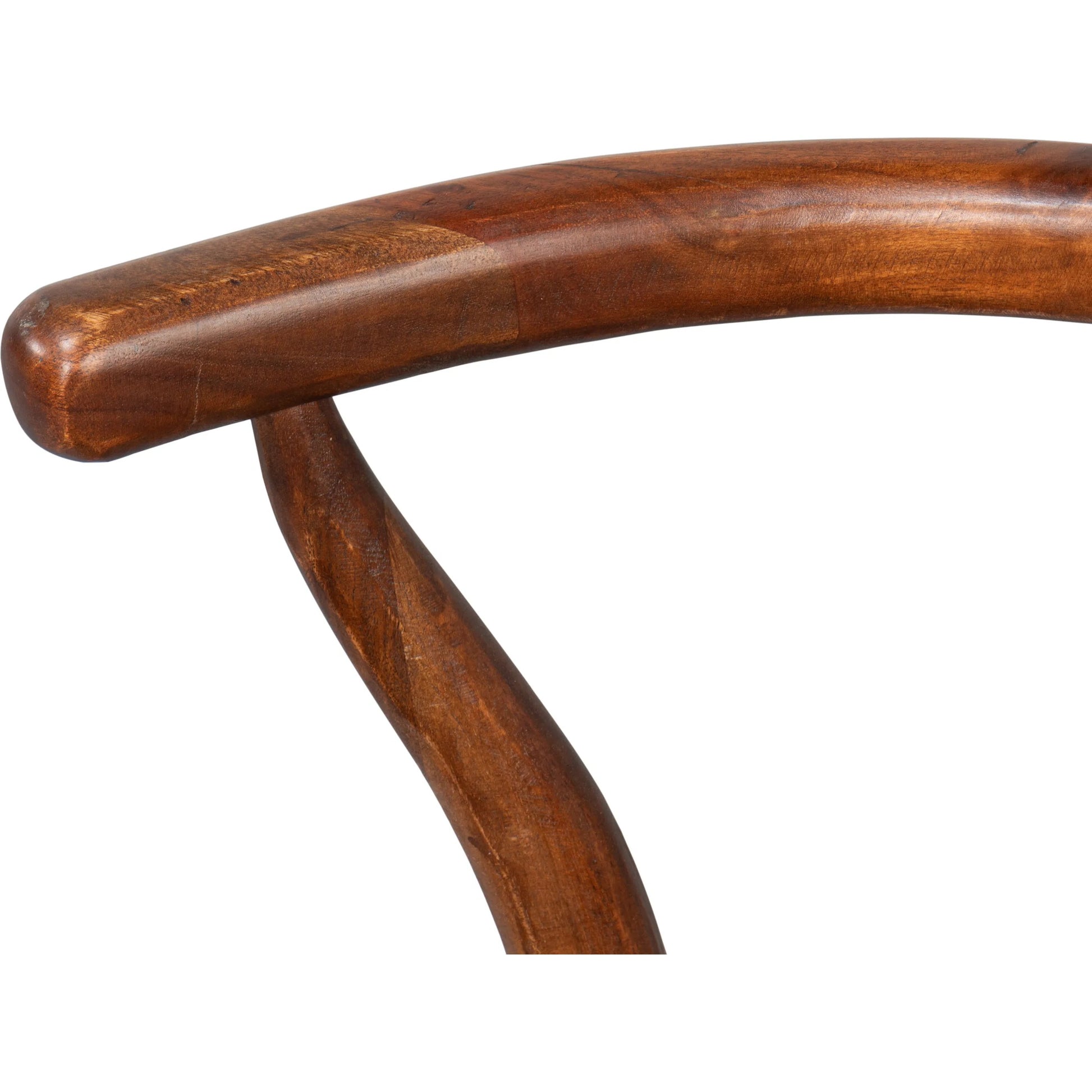 Mao Chair by Sarreid Ltd. in brown. Made from acacia wood in a rustic style.