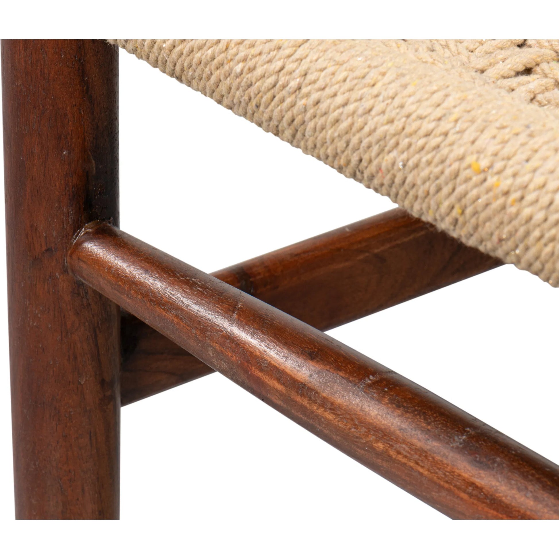 Mao Chair by Sarreid Ltd. in brown. Made from acacia wood in a rustic style.