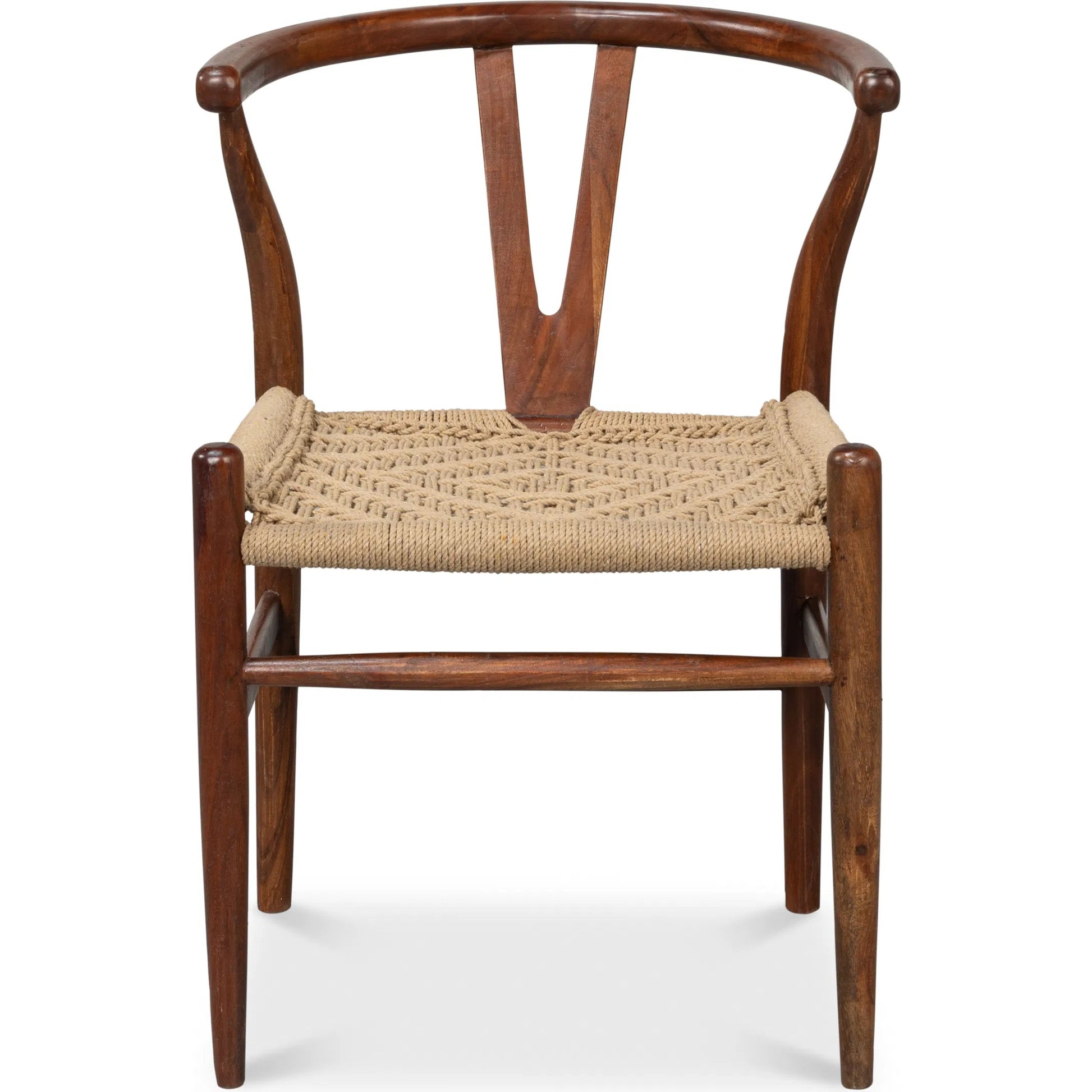 Mao Chair by Sarreid Ltd. in brown. Made from acacia wood in a rustic style.