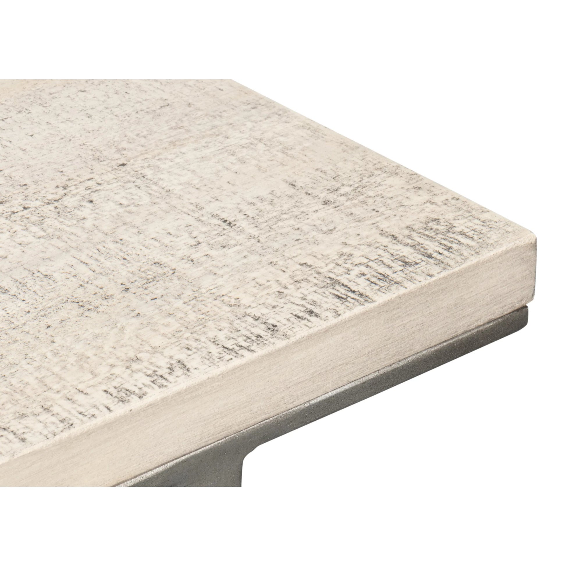 Libby End Table by Sarreid Ltd. in casa grey top, antique silver base. Made from mango wood, metal in a modern style.
