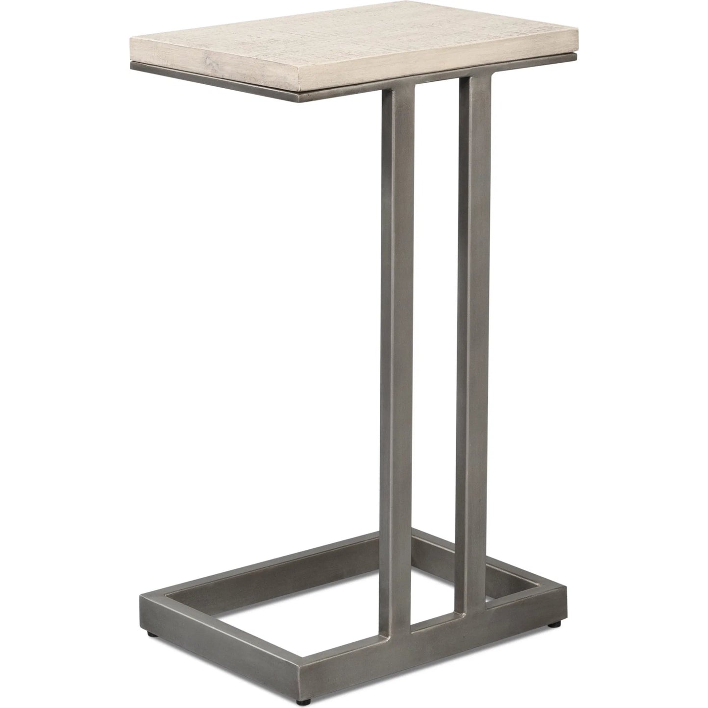 010 SI-2238530 | Additional Silo | Libby End Table by Sarreid Ltd. in casa grey top, antique silver base. Made from mango wood, metal in a modern style.