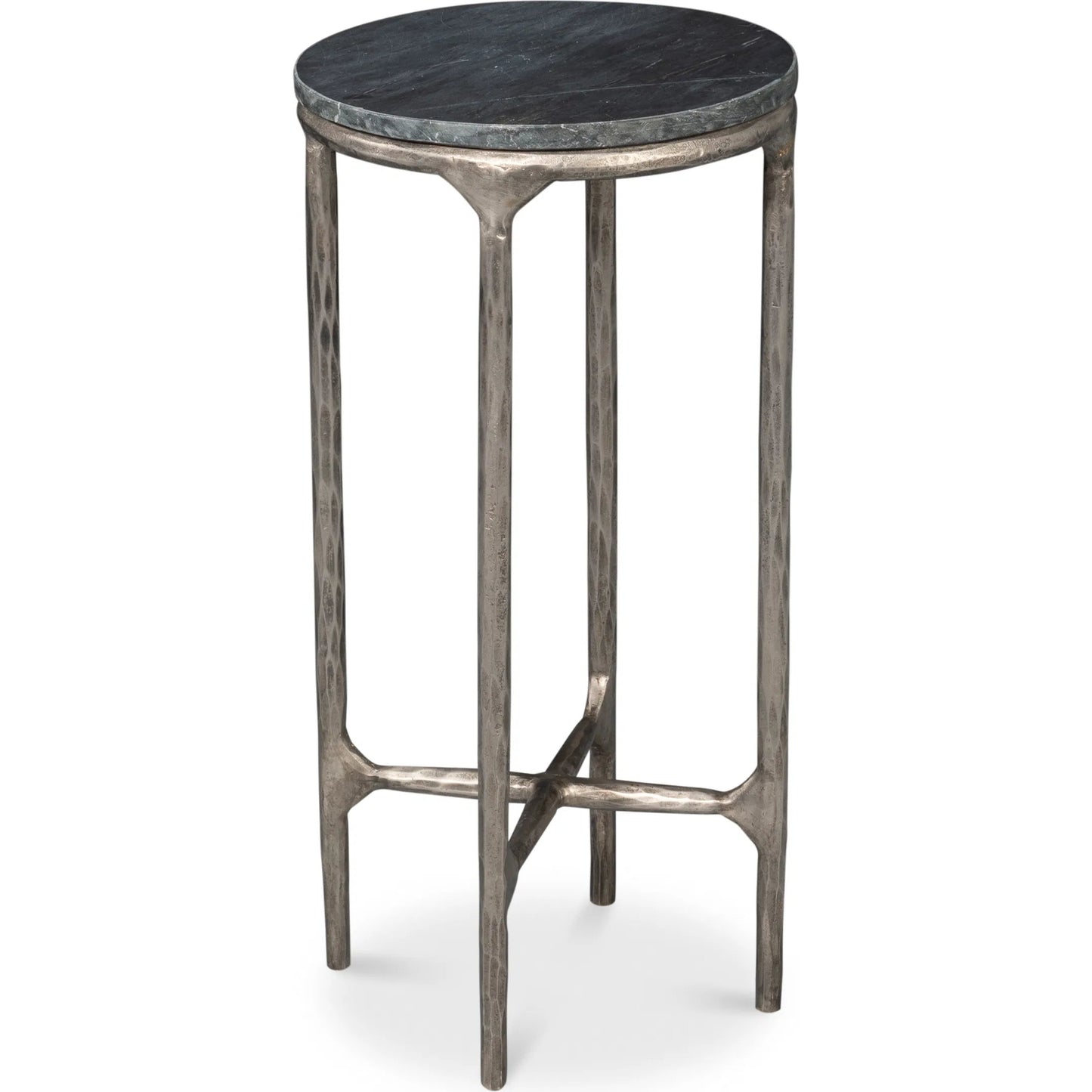 009 SI-2238532 | Additional Silo | Derrick Iron End Table with Marble Top by Sarreid Ltd. in black marble, antiqued nickel. Made from iron & marble in a unique style.