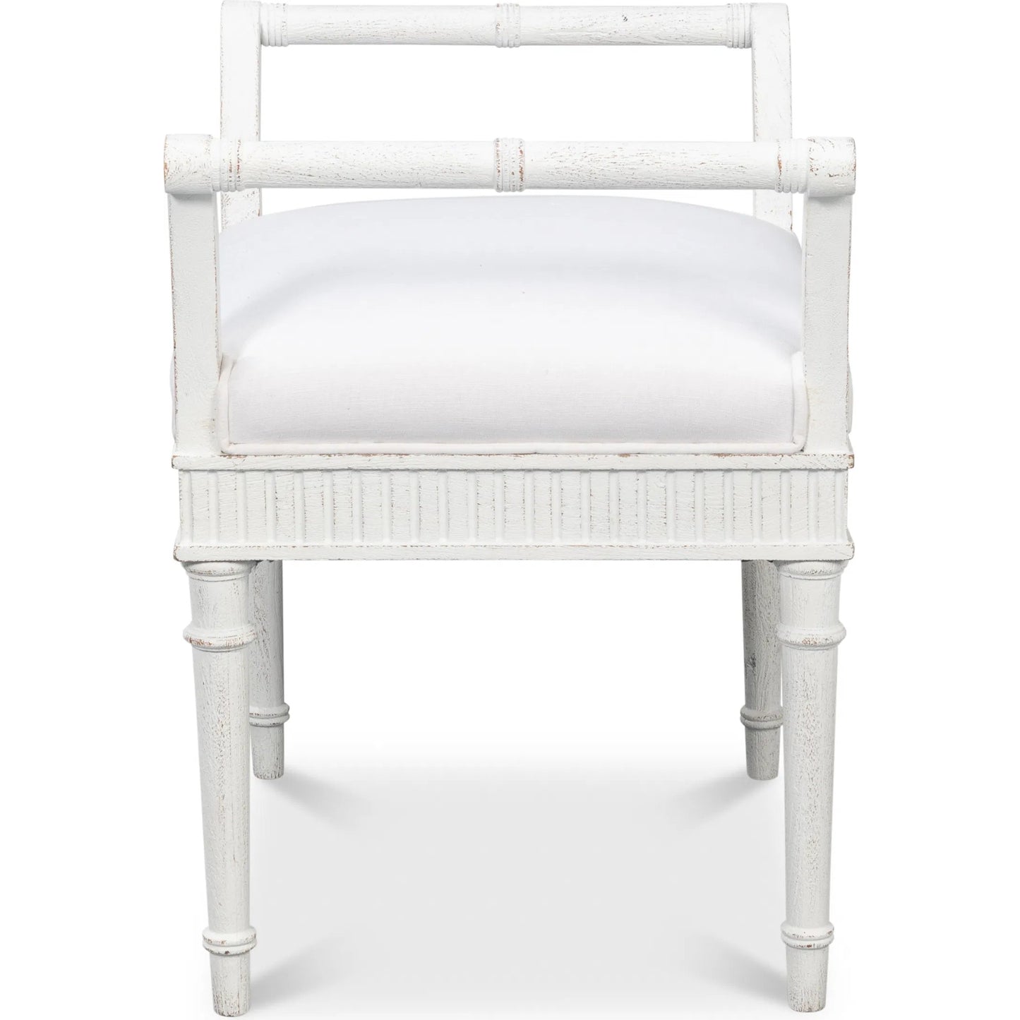 003 SI-2238534 | Additional Silo | Gale Bungalow Bench by Sarreid Ltd. in bungalow white. Made from acacia wood in a traditional style.