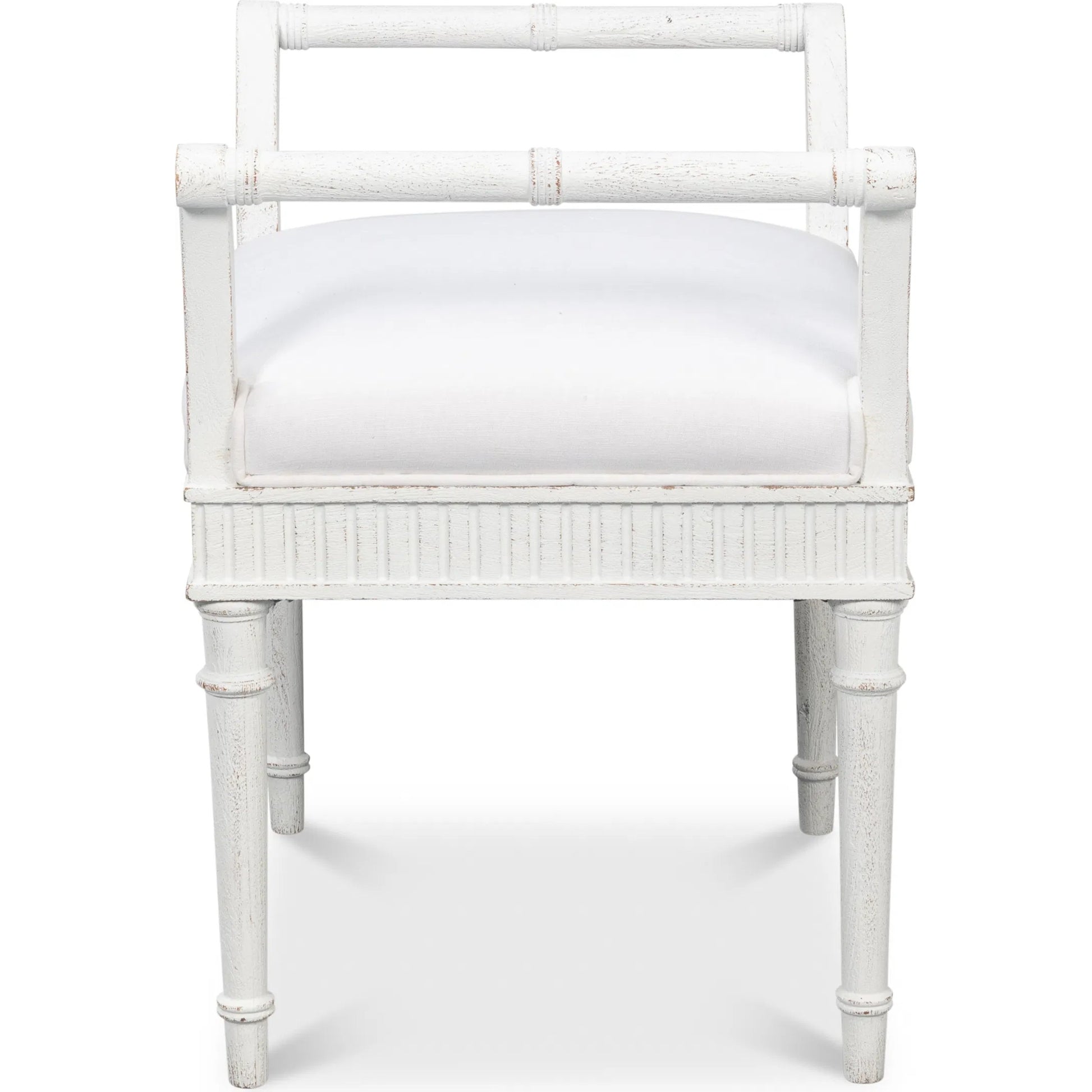 Gale Bungalow Bench by Sarreid Ltd. in bungalow white. Made from acacia wood in a traditional style.