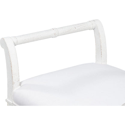 Gale Bungalow Bench by Sarreid Ltd. in bungalow white. Made from acacia wood in a traditional style.